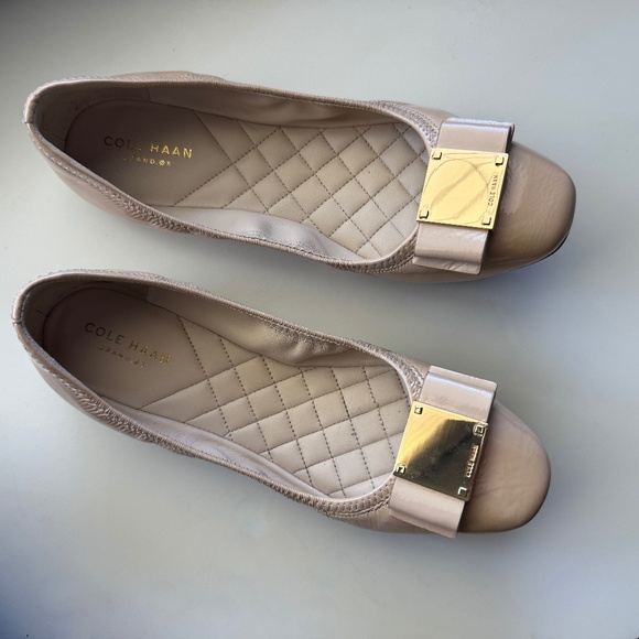 Cole Haan Nude Bow Ballet Flats Size 7.5 - Picture 2 of 6